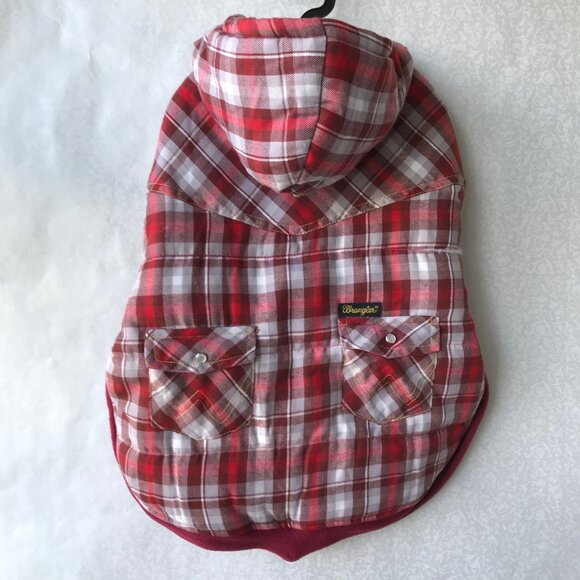 Wrangler Reversible Flannel and Fleece Dog Vest /Jacket  Size : M - Picture 2 of 8